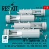 RESKIT RS48-0573 Mk-54 Depth bombs (350 lb) (4 pcs) (PB4Y-1, PB4Y-2, PBY/PBN, PB2Y, SB2C, SOC, SO3C, SC, SBD, JRF, J4F, TBF/TBM, PV-1, PV-2, PBM, PBJ, OS2U, SB2U) (3D Printed) (1/48)